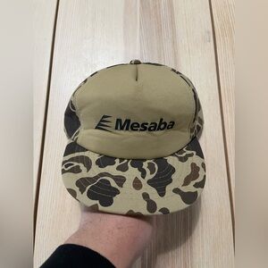 Vintage‎ Mesaba Airlines Camo Padded SnapBack Hat